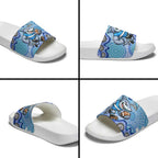 Cronulla Sutherland Sharks Slide Sandals Aboriginal Dot Pattern - Rugby Mascot Heritage Pride