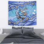 Cronulla Sutherland Sharks Tapestry Aboriginal Dot Pattern - Rugby Mascot Heritage Pride