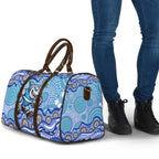 Cronulla Sutherland Sharks Travel Bag Aboriginal Dot Pattern - Rugby Mascot Heritage Pride