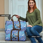 Cronulla Sutherland Sharks Travel Bag Aboriginal Dot Pattern - Rugby Mascot Heritage Pride