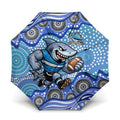 Cronulla Sutherland Sharks Umbrella Aboriginal Dot Pattern - Rugby Mascot Heritage Pride