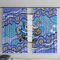 Cronulla Sutherland Sharks Window Curtain Aboriginal Dot Pattern - Rugby Mascot Heritage Pride