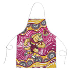 Brisbane Broncos Apron Aboriginal Dot Pattern - Rugby Mascot Heritage Pride