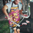 Brisbane Broncos Apron Aboriginal Dot Pattern - Rugby Mascot Heritage Pride