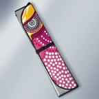 Brisbane Broncos Auto Sun Shade Aboriginal Dot Pattern - Rugby Mascot Heritage Pride