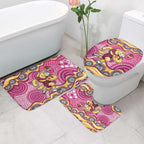 Brisbane Broncos Bathroom Set Aboriginal Dot Pattern - Rugby Mascot Heritage Pride