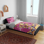 Brisbane Broncos Bedding Set Aboriginal Dot Pattern - Rugby Mascot Heritage Pride