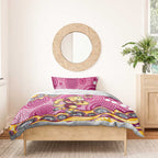 Brisbane Broncos Bedding Set Aboriginal Dot Pattern - Rugby Mascot Heritage Pride