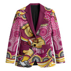 Brisbane Broncos Blazer Aboriginal Dot Pattern - Rugby Mascot Heritage Pride