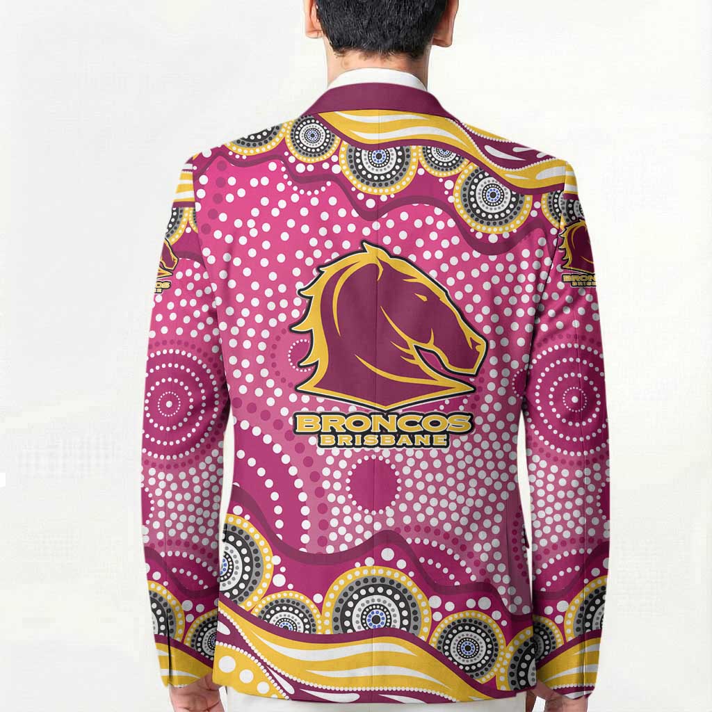 Brisbane Broncos Blazer Aboriginal Dot Pattern - Rugby Mascot Heritage Pride
