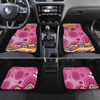Brisbane Broncos Car Mats Aboriginal Dot Pattern - Rugby Mascot Heritage Pride