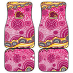 Brisbane Broncos Car Mats Aboriginal Dot Pattern - Rugby Mascot Heritage Pride