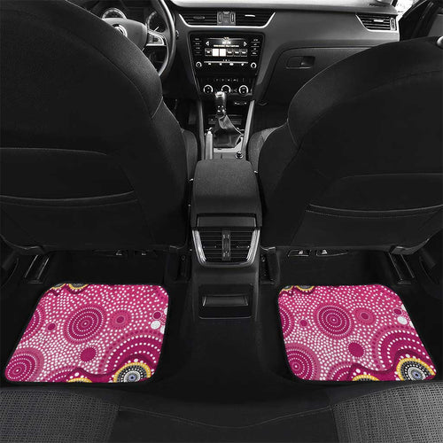 Brisbane Broncos Car Mats Aboriginal Dot Pattern - Rugby Mascot Heritage Pride
