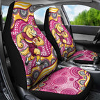 Brisbane Broncos Car Seat Cover Aboriginal Dot Pattern - Rugby Mascot Heritage Pride