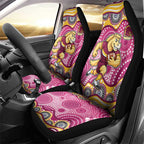 Brisbane Broncos Car Seat Cover Aboriginal Dot Pattern - Rugby Mascot Heritage Pride