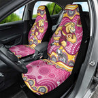 Brisbane Broncos Car Seat Cover Aboriginal Dot Pattern - Rugby Mascot Heritage Pride
