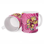 Brisbane Broncos Ceramic Mug Aboriginal Dot Pattern - Rugby Mascot Heritage Pride