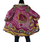 Brisbane Broncos Cloak Aboriginal Dot Pattern - Rugby Mascot Heritage Pride