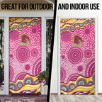 Brisbane Broncos Door Cover Aboriginal Dot Pattern - Rugby Mascot Heritage Pride