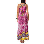 Brisbane Broncos Family Matching Tank Maxi Dress and Hawaiian Shirt Aboriginal Dot Pattern - Rugby Mascot Heritage Pride