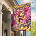 Brisbane Broncos Garden Flag Aboriginal Dot Pattern - Rugby Mascot Heritage Pride