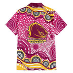 Brisbane Broncos Hawaiian Shirt Aboriginal Dot Pattern - Rugby Mascot Heritage Pride