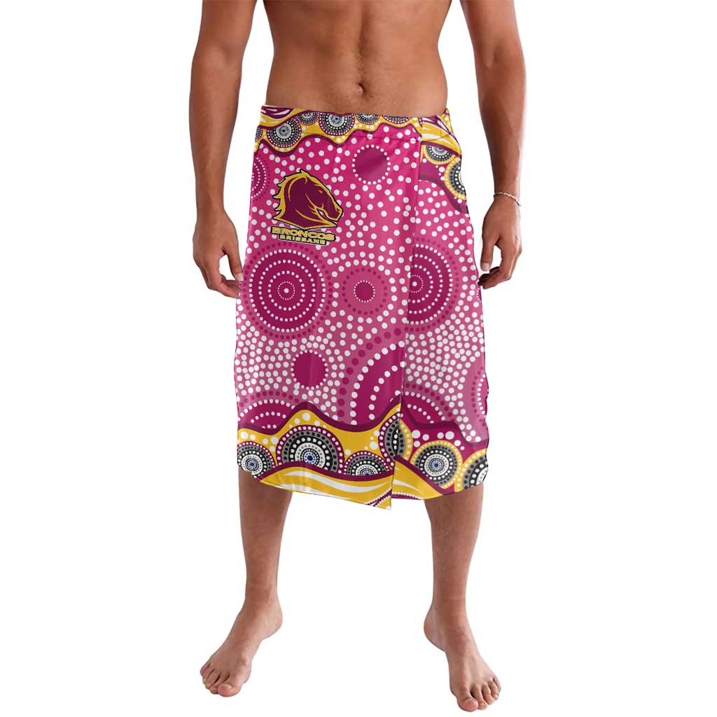 Brisbane Broncos Lavalava Aboriginal Dot Pattern - Rugby Mascot Heritage Pride