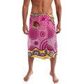 Brisbane Broncos Lavalava Aboriginal Dot Pattern - Rugby Mascot Heritage Pride