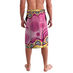 Brisbane Broncos Lavalava Aboriginal Dot Pattern - Rugby Mascot Heritage Pride