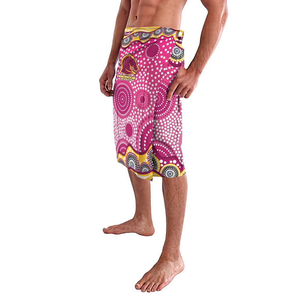 Brisbane Broncos Lavalava Aboriginal Dot Pattern - Rugby Mascot Heritage Pride