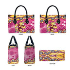 Brisbane Broncos Leather Bag Aboriginal Dot Pattern - Rugby Mascot Heritage Pride