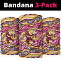 Brisbane Broncos Neck Gaiter Aboriginal Dot Pattern - Rugby Mascot Heritage Pride