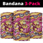 Brisbane Broncos Neck Gaiter Aboriginal Dot Pattern - Rugby Mascot Heritage Pride