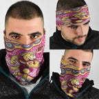 Brisbane Broncos Neck Gaiter Aboriginal Dot Pattern - Rugby Mascot Heritage Pride