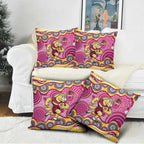 Brisbane Broncos Pillow Cover Aboriginal Dot Pattern - Rugby Mascot Heritage Pride