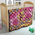 Brisbane Broncos Quilt Aboriginal Dot Pattern - Rugby Mascot Heritage Pride