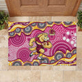 Brisbane Broncos Rubber Doormat Aboriginal Dot Pattern - Rugby Mascot Heritage Pride
