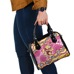 Brisbane Broncos Shoulder Handbag Aboriginal Dot Pattern - Rugby Mascot Heritage Pride
