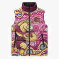 Brisbane Broncos Sleeveless Puffer Jacket Aboriginal Dot Pattern - Rugby Mascot Heritage Pride