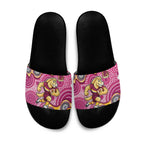 Brisbane Broncos Slide Sandals Aboriginal Dot Pattern - Rugby Mascot Heritage Pride
