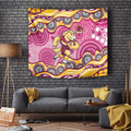 Brisbane Broncos Tapestry Aboriginal Dot Pattern - Rugby Mascot Heritage Pride