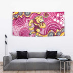 Brisbane Broncos Tapestry Aboriginal Dot Pattern - Rugby Mascot Heritage Pride