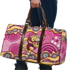 Brisbane Broncos Travel Bag Aboriginal Dot Pattern - Rugby Mascot Heritage Pride