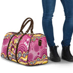 Brisbane Broncos Travel Bag Aboriginal Dot Pattern - Rugby Mascot Heritage Pride