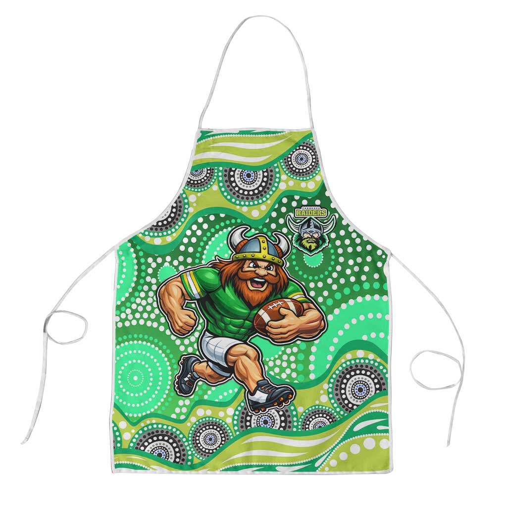 Canberra Raiders Apron Aboriginal Dot Pattern - Rugby Mascot Heritage Pride