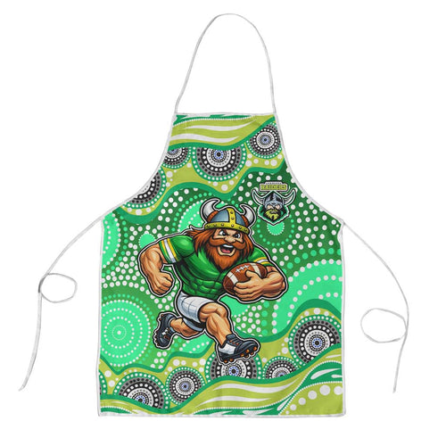 Canberra Raiders Apron Aboriginal Dot Pattern - Rugby Mascot Heritage Pride