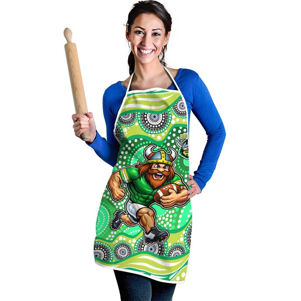 Canberra Raiders Apron Aboriginal Dot Pattern - Rugby Mascot Heritage Pride