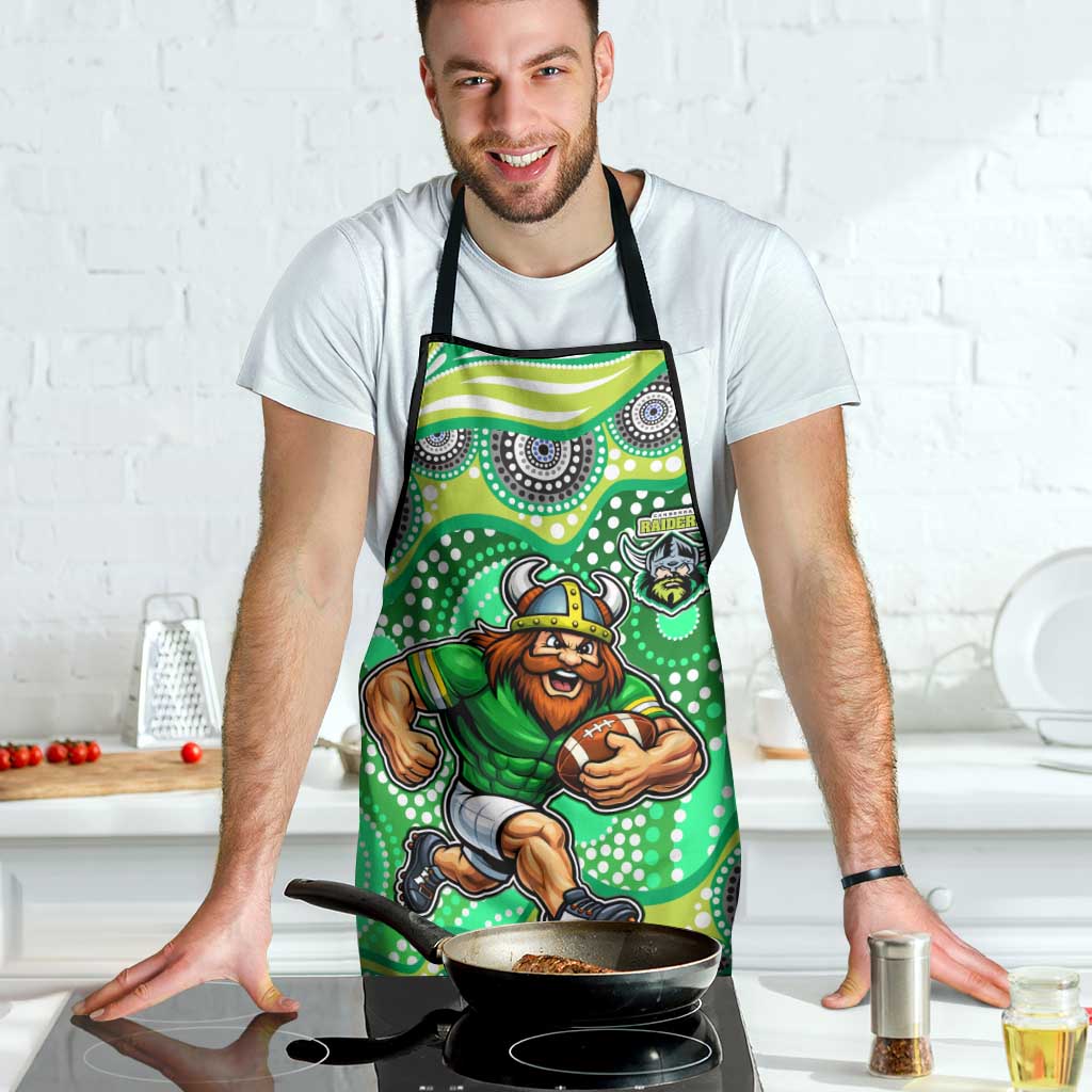 Canberra Raiders Apron Aboriginal Dot Pattern - Rugby Mascot Heritage Pride