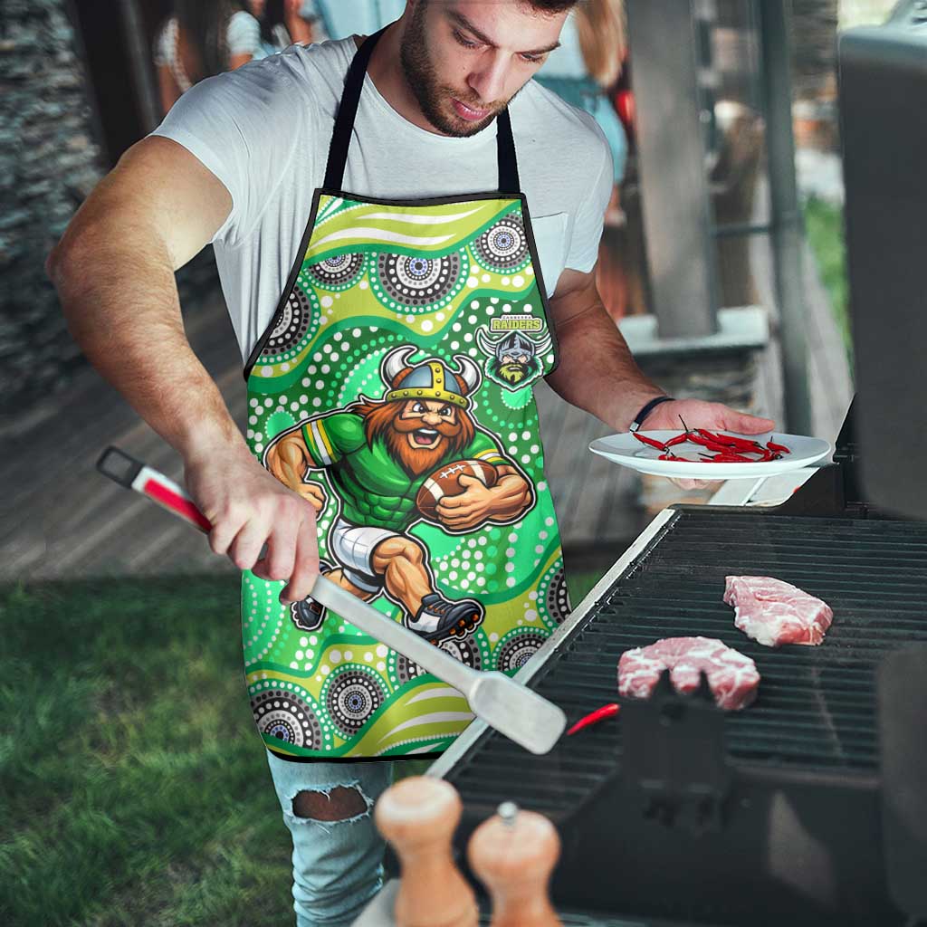 Canberra Raiders Apron Aboriginal Dot Pattern - Rugby Mascot Heritage Pride