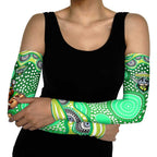 Canberra Raiders Arm Sleeves Aboriginal Dot Pattern - Rugby Mascot Heritage Pride